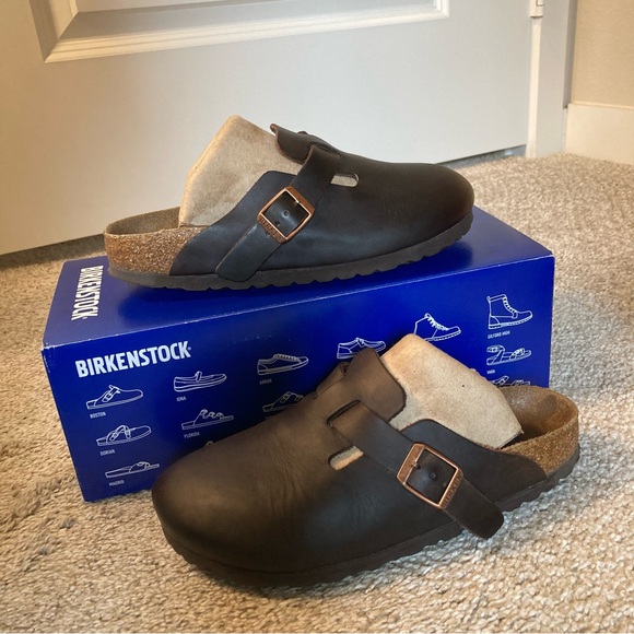 Birkenstock Boston Clogs Habana Oiled Leather Size 36 - Picture 7 of 11